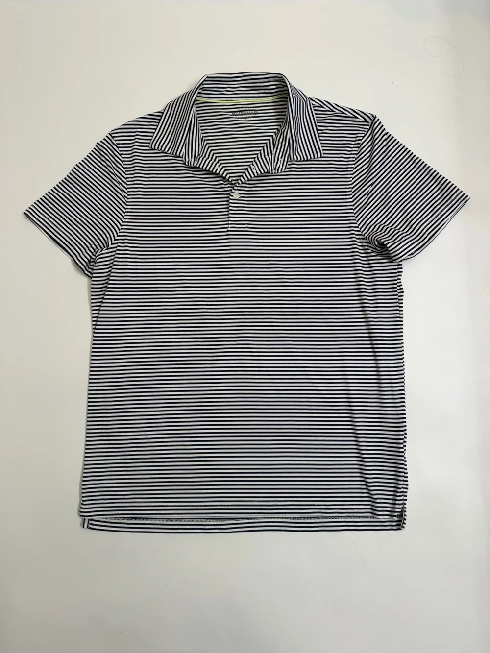 J.Crew Performance Striped Polo Shirt Size Large Athleisure Golf Classic